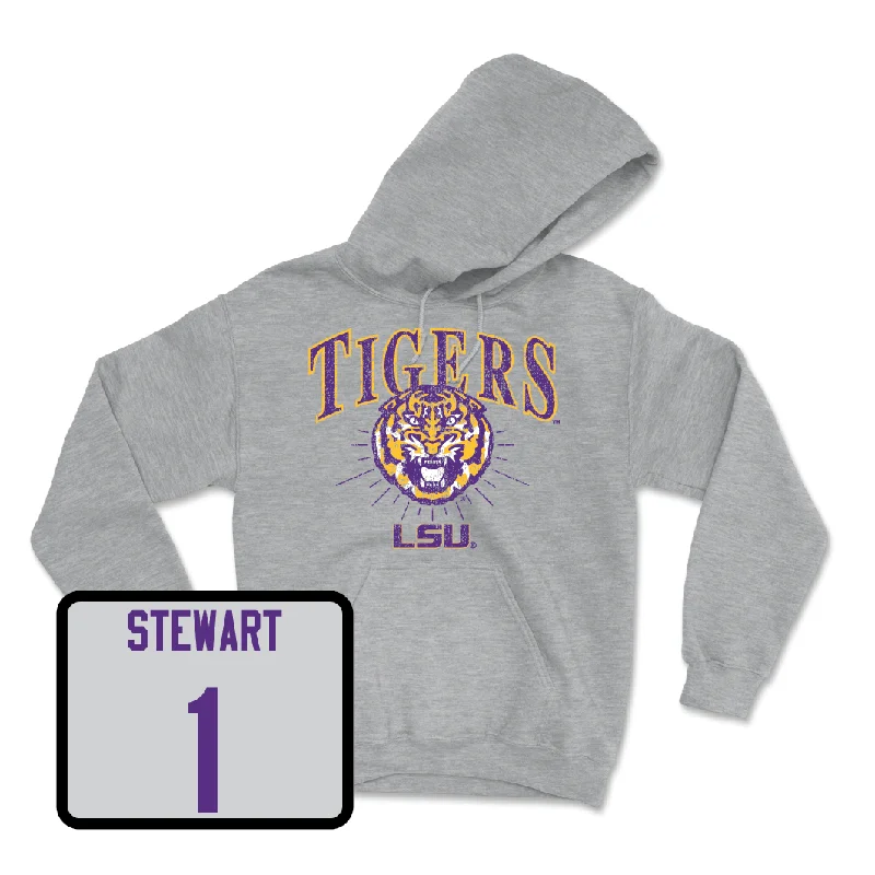 Men's Basketball Sport Grey Tigers Hoodie - Carlos Stewart