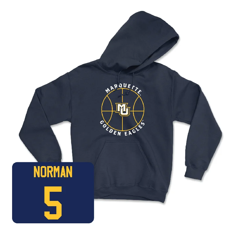 Navy Men's Basketball Hardwood Hoodie - Tre Norman