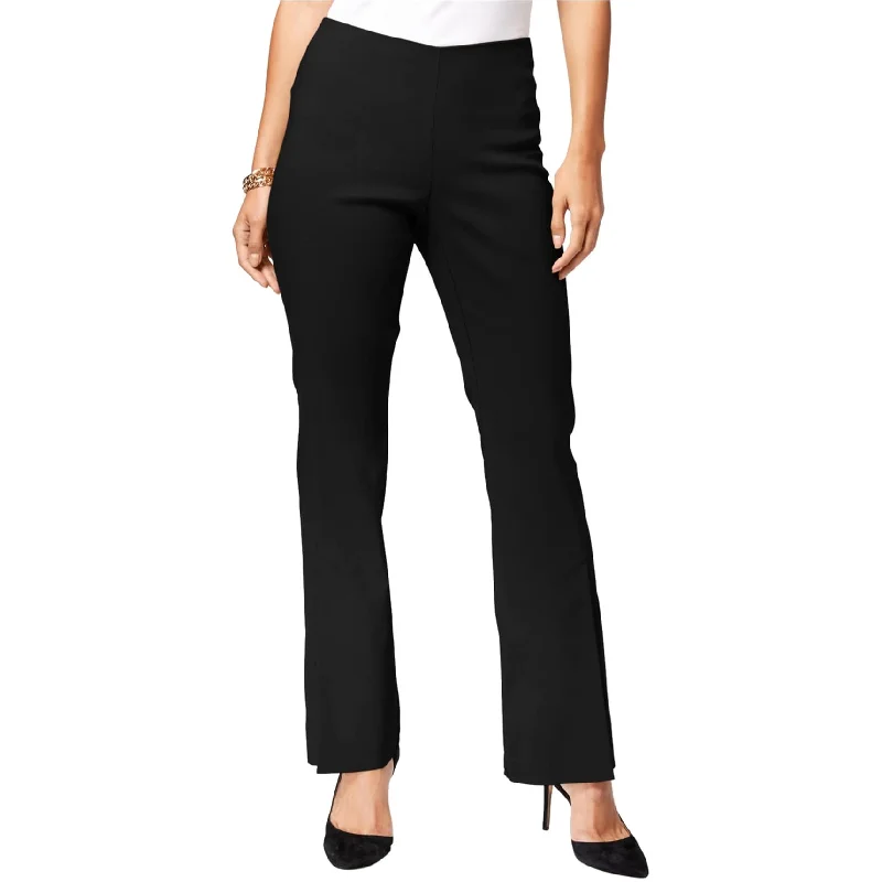 I-N-C Womens Pull-On Dress Pants, Black, 4