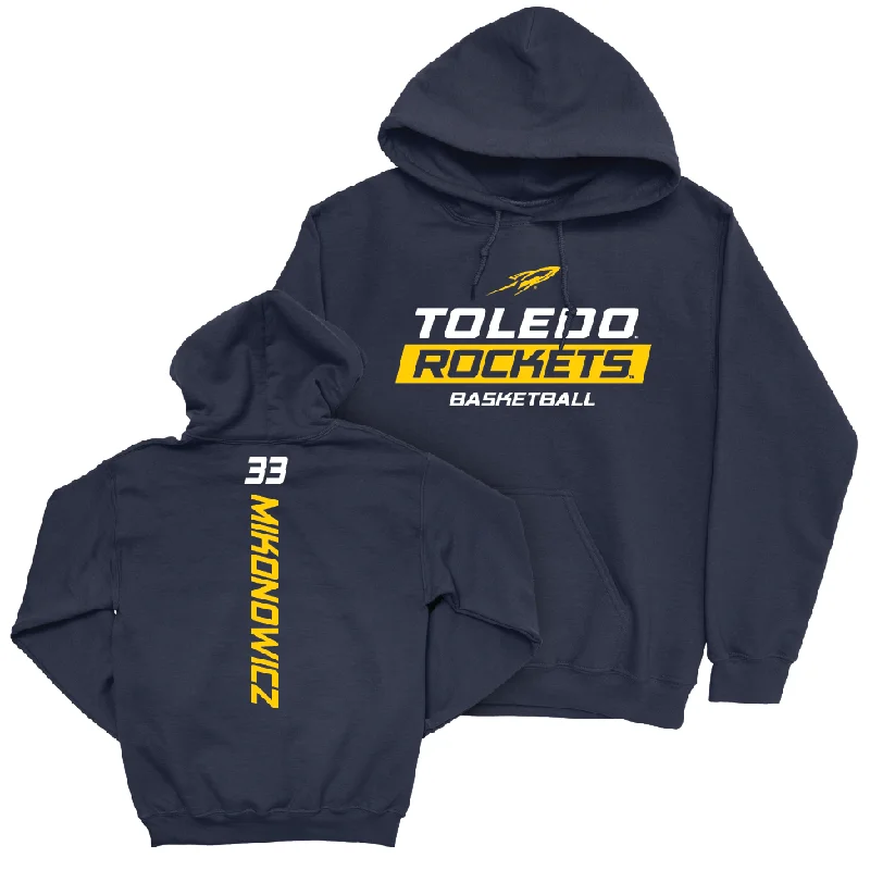 Toledo Women's Basketball Navy Rush Hoodie - Sammi Mikonowicz | #33