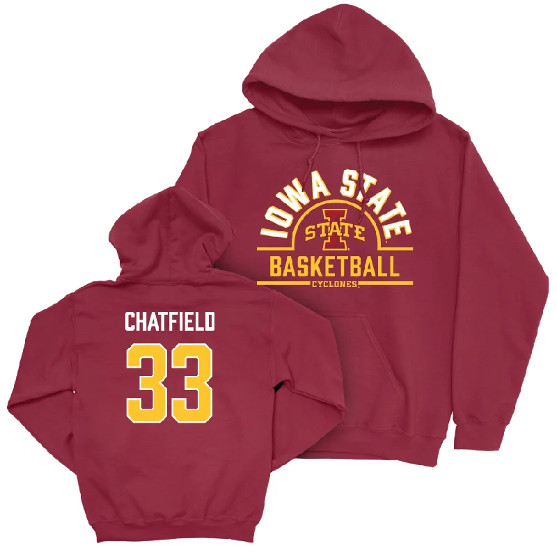 Iowa State Men's Basketball Crimson Arch Hoodie  - Brandton Chatfield