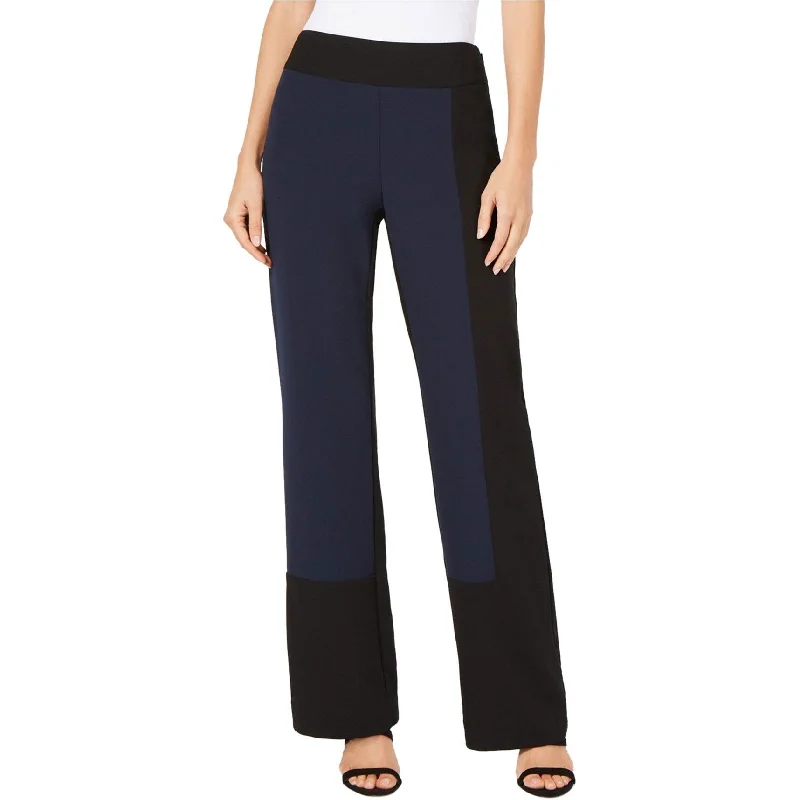 I-N-C Womens Colorblocked Casual Wide Leg Pants