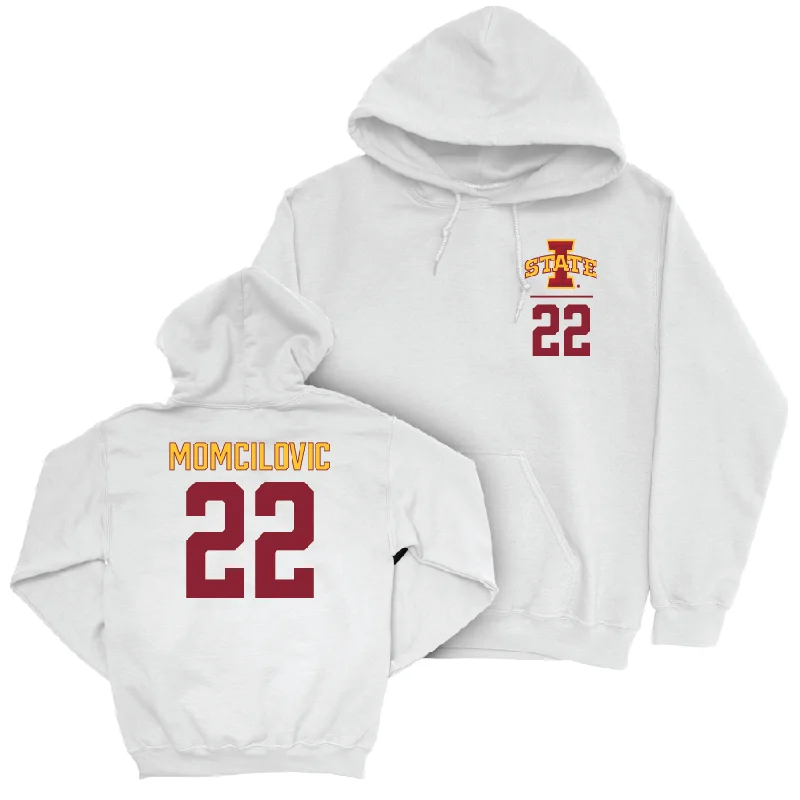 Iowa State Men's Basketball White Logo Hoodie - Milan Momcilovic