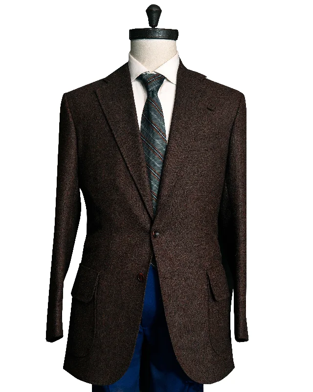 Dugdale Dark Brown Mix green Herringbone Jacket