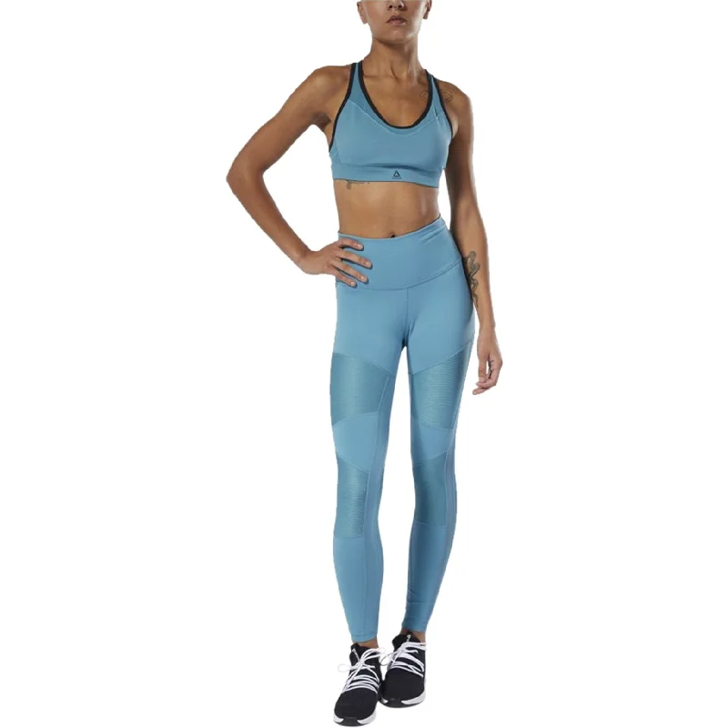 Reebok Womens Cardio Lux Casual Leggings, Blue, Large