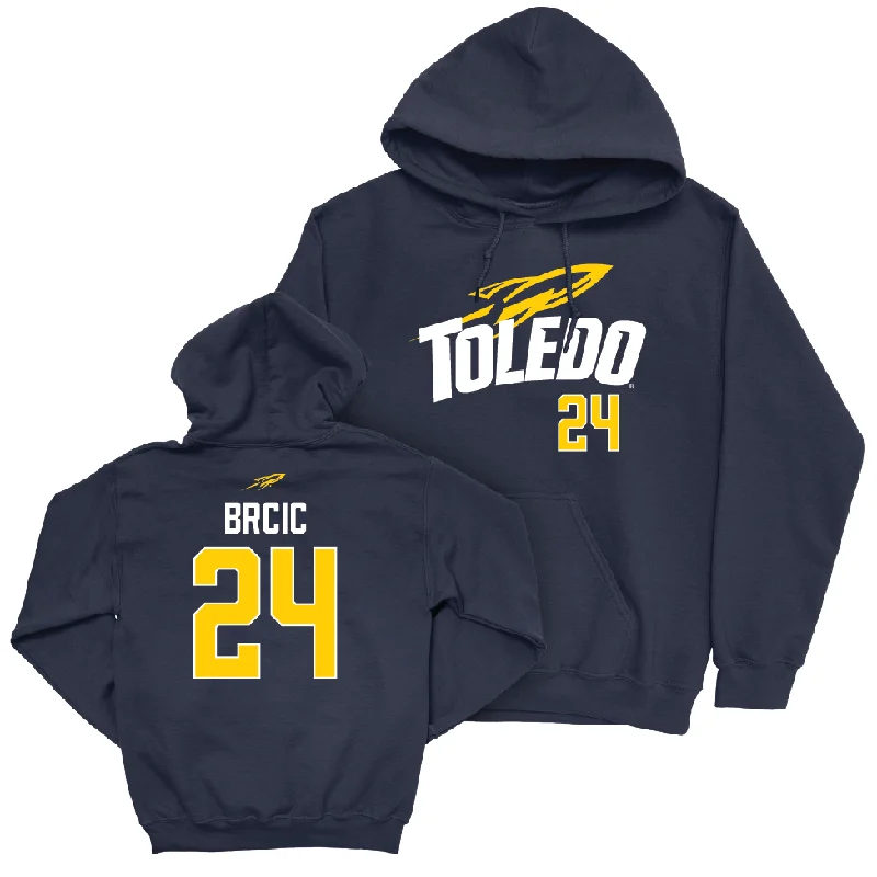 Toledo Men's Basketball Navy Sideline Hoodie - Grgur Brcic | #24