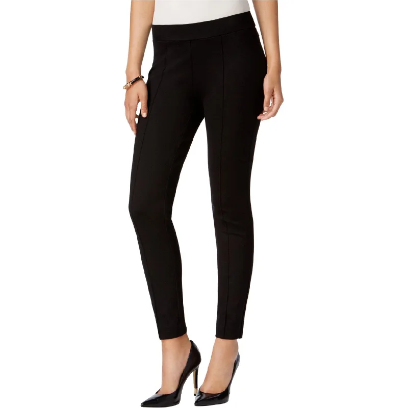 Kasper Womens Seamed Ponte Casual Leggings, Black, 4