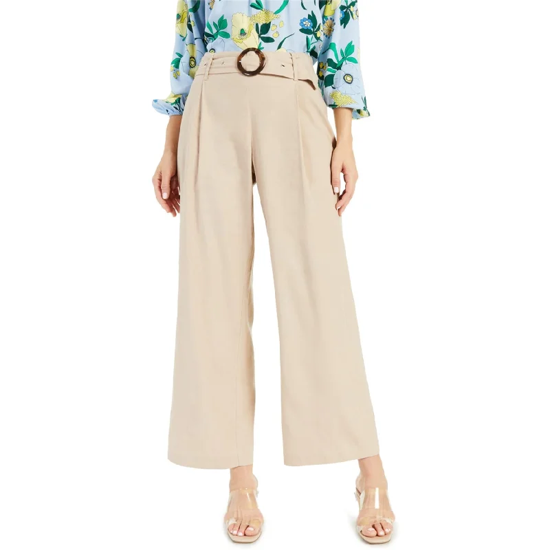 I-N-C Womens Belted Casual Wide Leg Pants