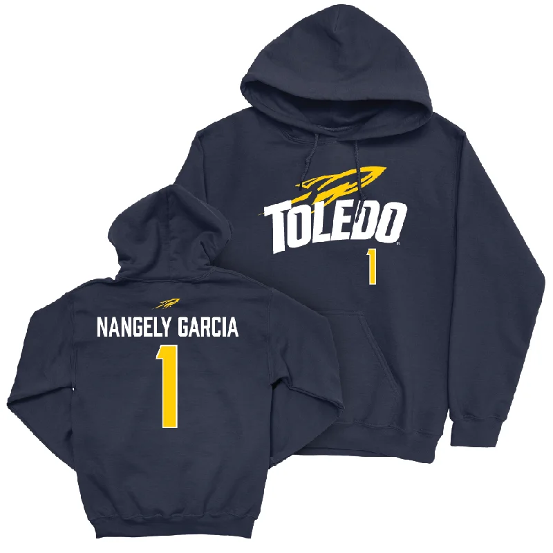 Toledo Women's Basketball Navy Sideline Hoodie - Nangely Garcia | #1