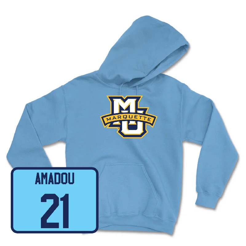 Championship Blue Men's Basketball Marquette Hoodie - Alassane Amadou