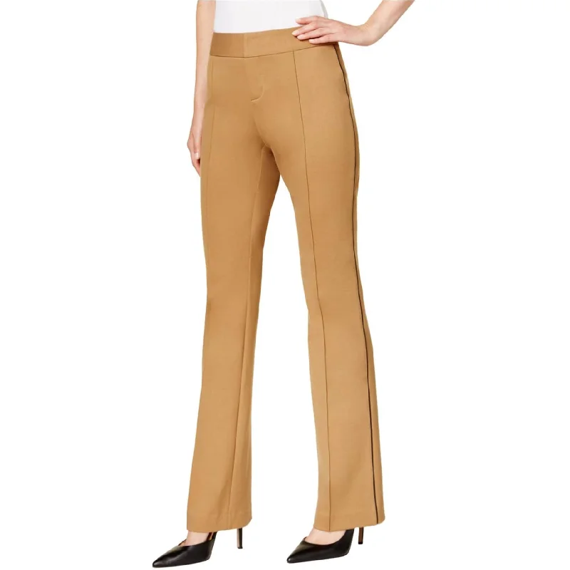 I-N-C Womens Faux Leather Trim Casual Trouser Pants