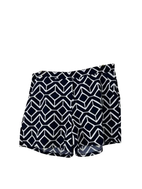 Ariel Shorts In Sail Geo Navy