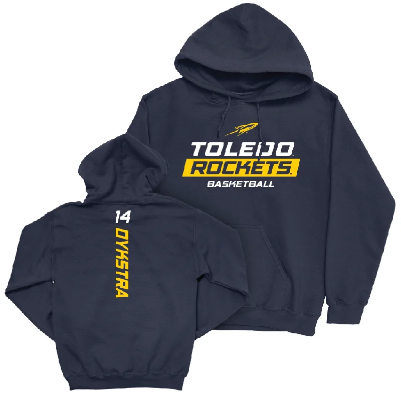 Toledo Women's Basketball Navy Rush Hoodie - Cadence Dykstra | #14