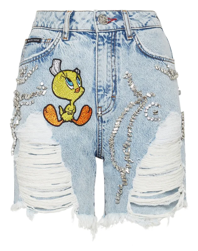 Denim Short Trousers Looney Tunes