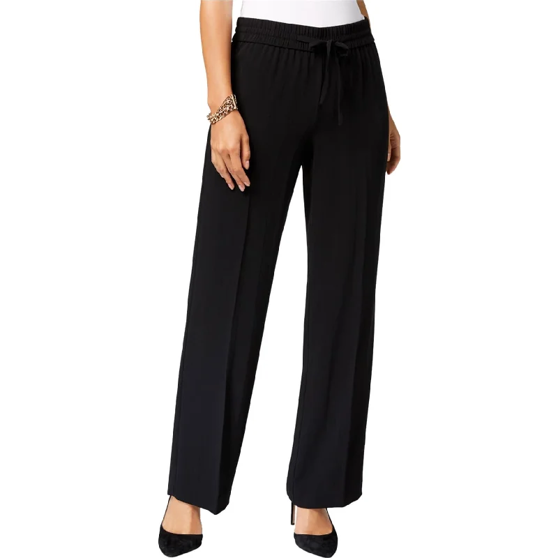 I-N-C Womens Shadow Stripe Casual Wide Leg Pants