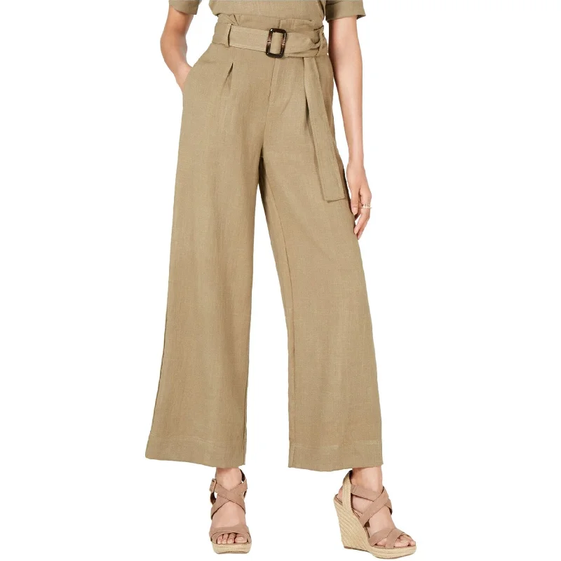 J.O.A. Womens Belted Casual Wide Leg Pants