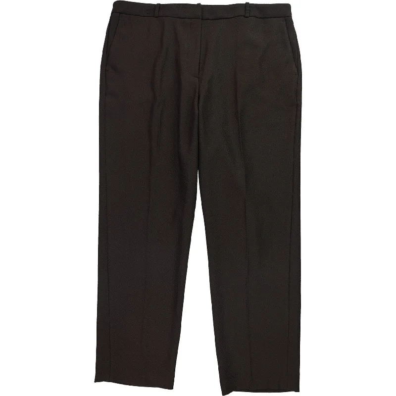 DKNY Womens The Essex Dress Pants, Brown, 18