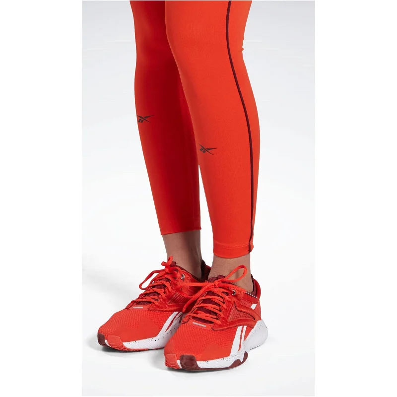 Reebok Womens Lux Perform Casual Leggings, Red, X-Large