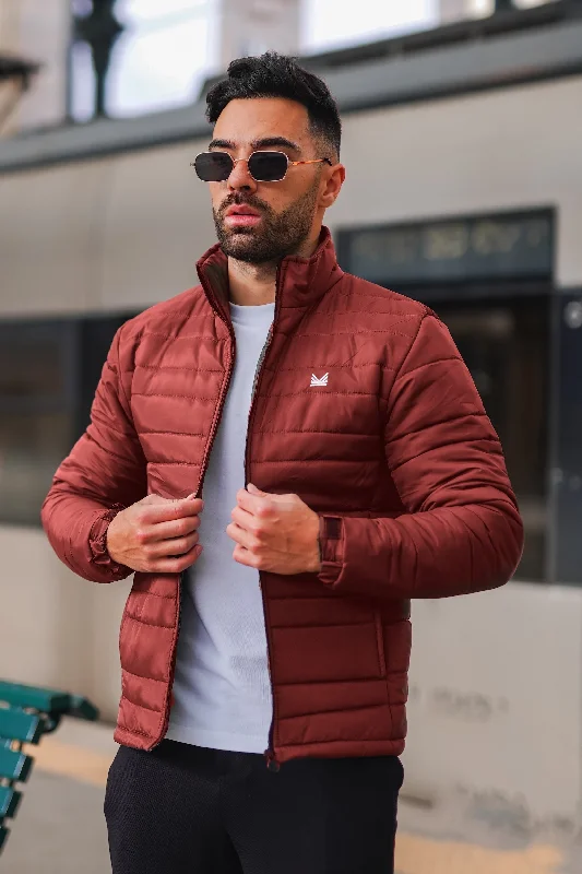 SHINE Puffer Jacket - Red Shine