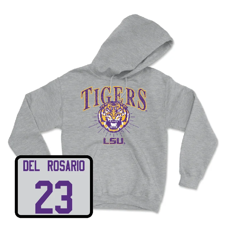 Women's Basketball Sport Grey Tigers Hoodie - Aalyah Del Rosario