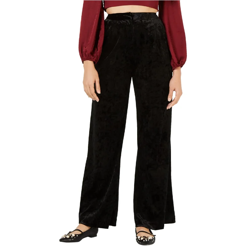 Leyden Womens Velvet Pleated Casual Trouser Pants