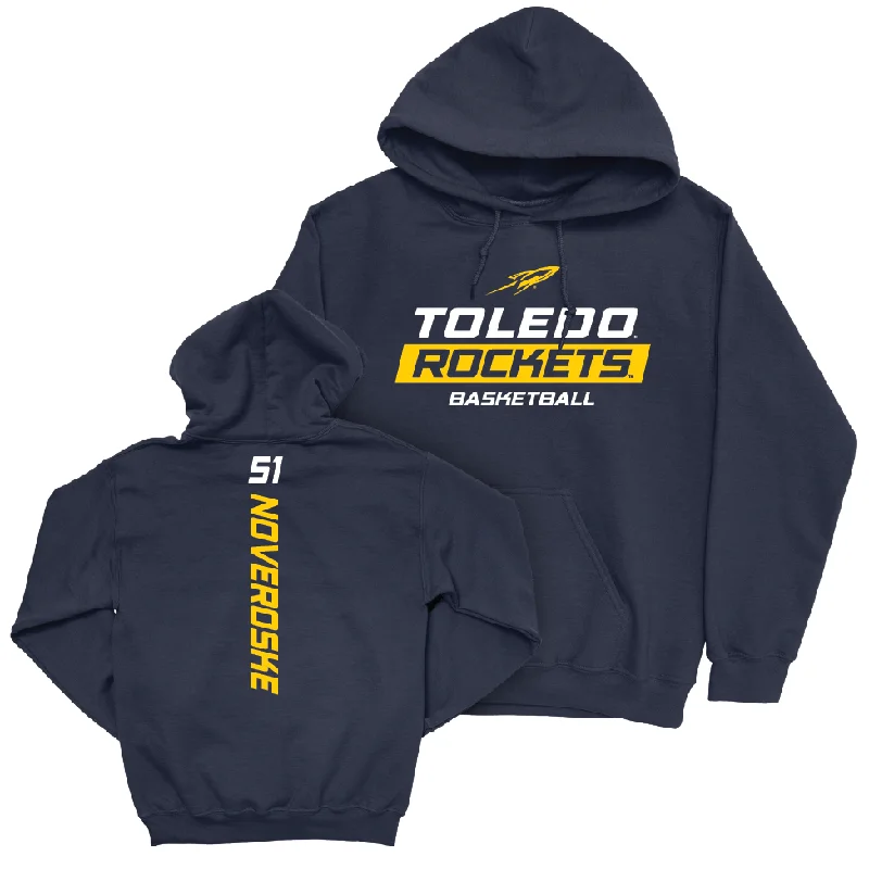 Toledo Women's Basketball Navy Rush Hoodie - Hannah Noveroske | #51