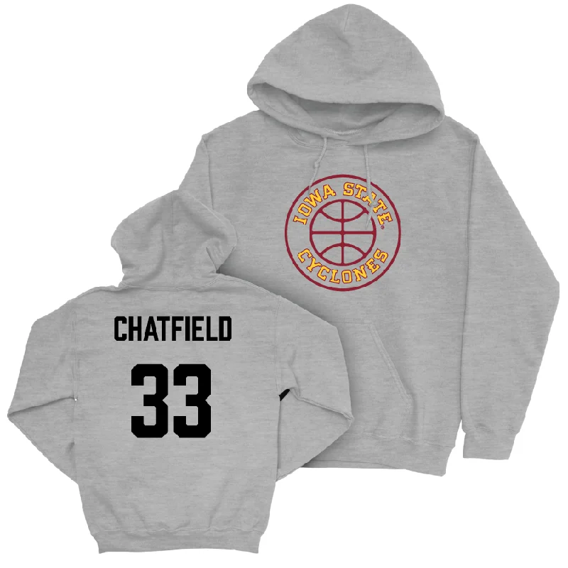 Iowa State Men's Basketball Sport Grey Hardwood Hoodie  - Brandton Chatfield