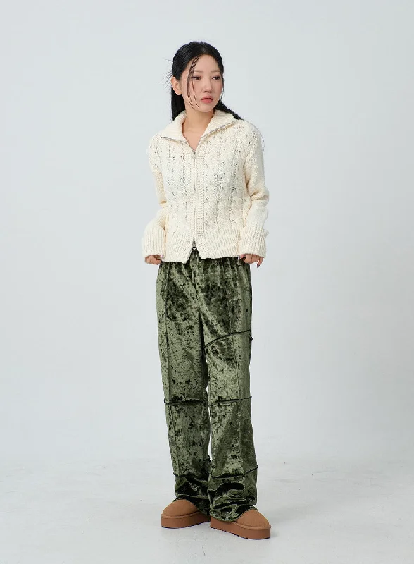 Velvet Wide Leg Pants CJ303