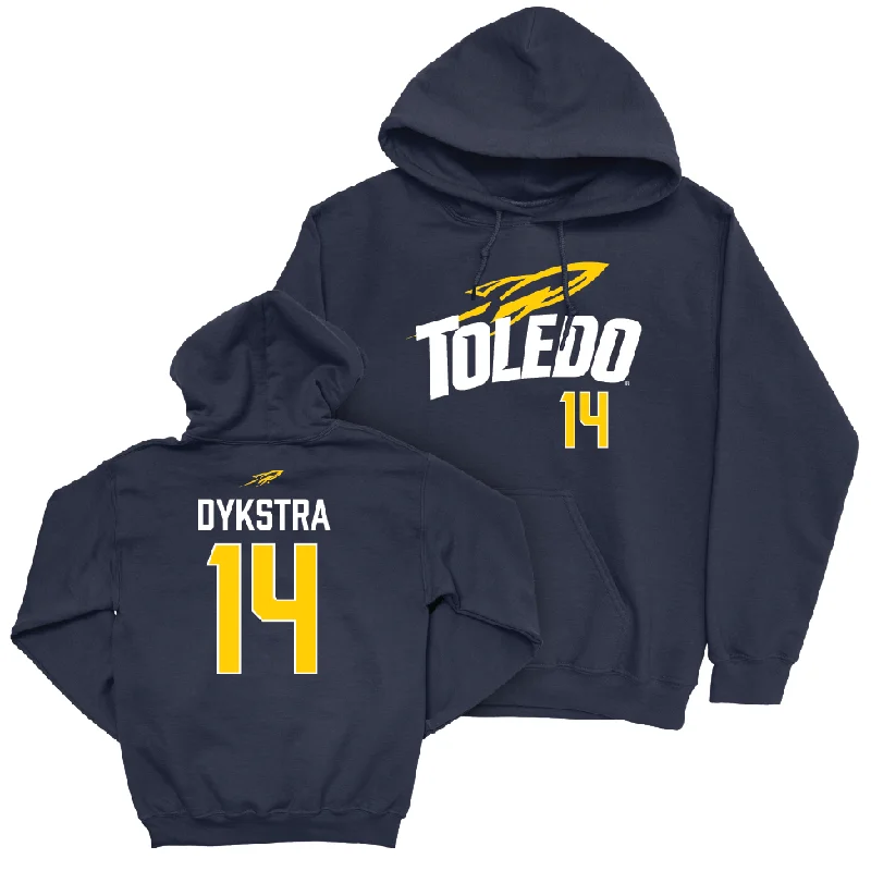 Toledo Women's Basketball Navy Sideline Hoodie - Cadence Dykstra | #14