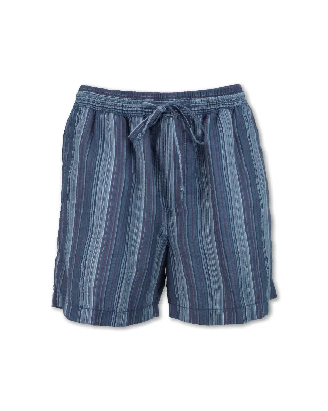 Women's Striped Carly Shorts In Navy