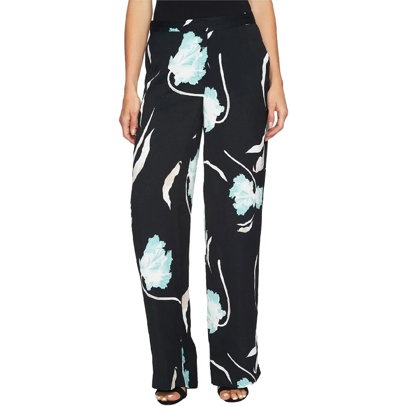 1.State Womens Printed Flat-Front Casual Wide Leg Pants