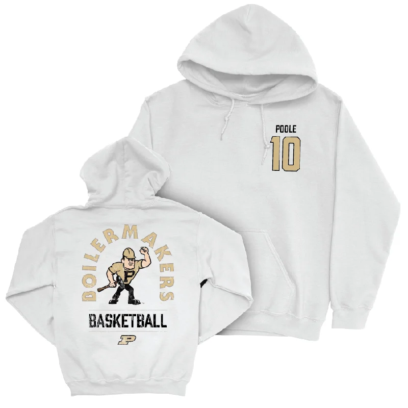 Women's Basketball White Mascot Hoodie    - Jordyn Poole