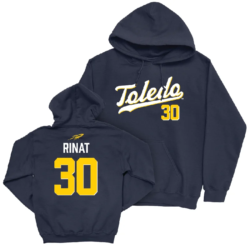 Toledo Women's Basketball Navy Script Hoodie - Emmi Rinat | #30