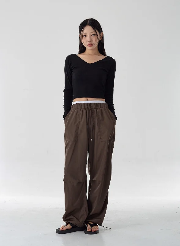 String Wide Pants Unisex CG11