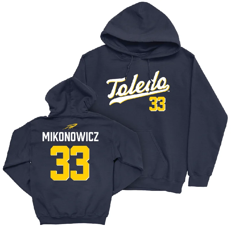 Toledo Women's Basketball Navy Script Hoodie - Sammi Mikonowicz | #33