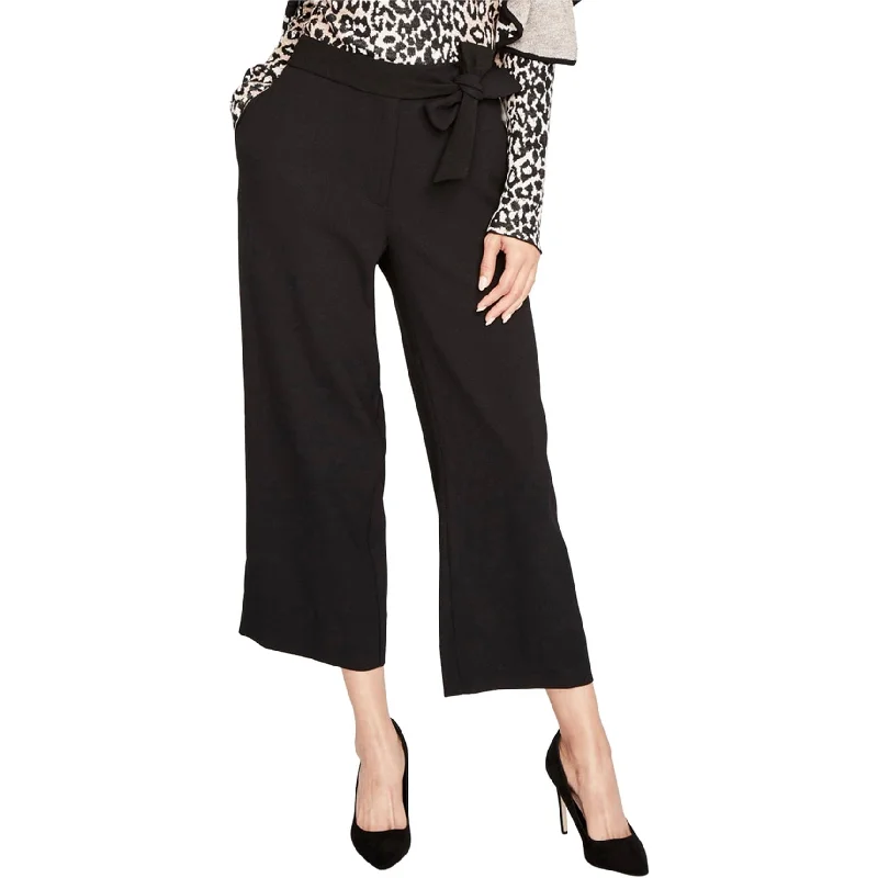 Rachel Roy Womens Sash-Tie Cropped Casual Wide Leg Pants