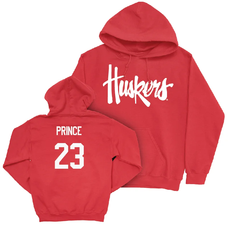 Red Women's Basketball Huskers Hoodie  - Britt Prince