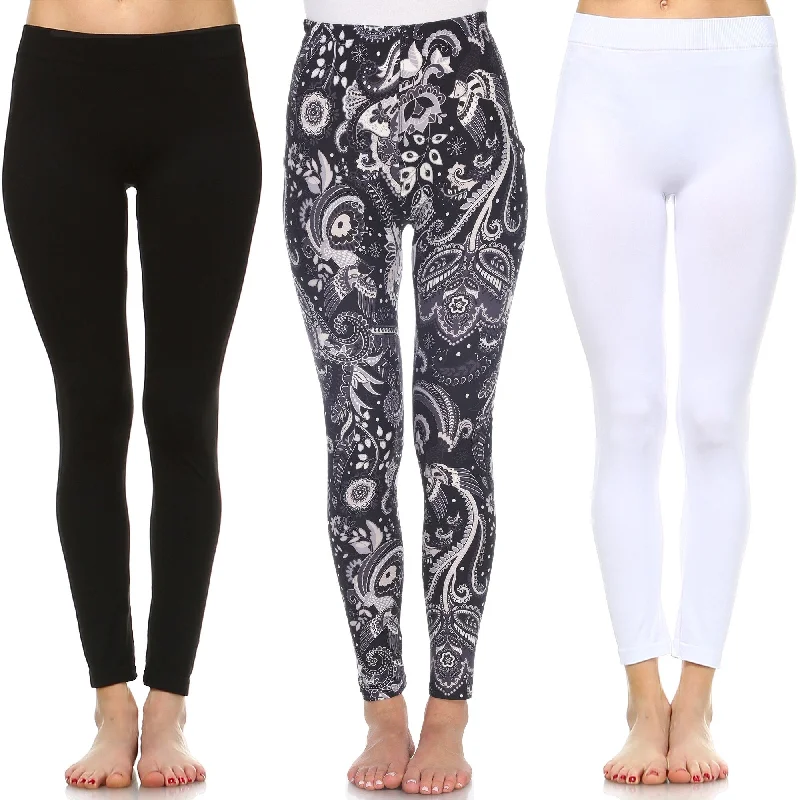 Black, White, Black/White Paisley