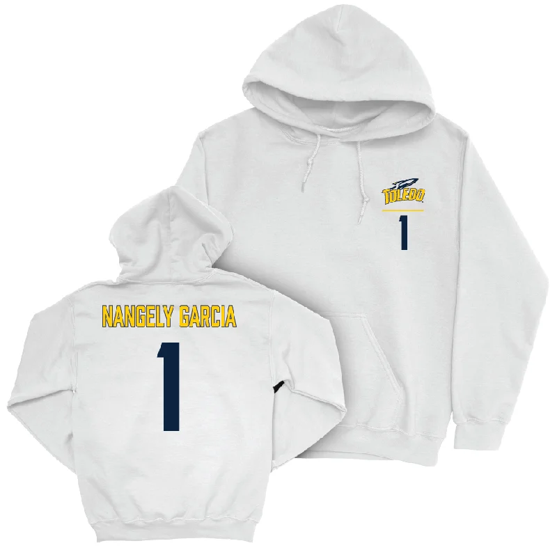 Toledo Women's Basketball White Logo Hoodie - Nangely Garcia | #1