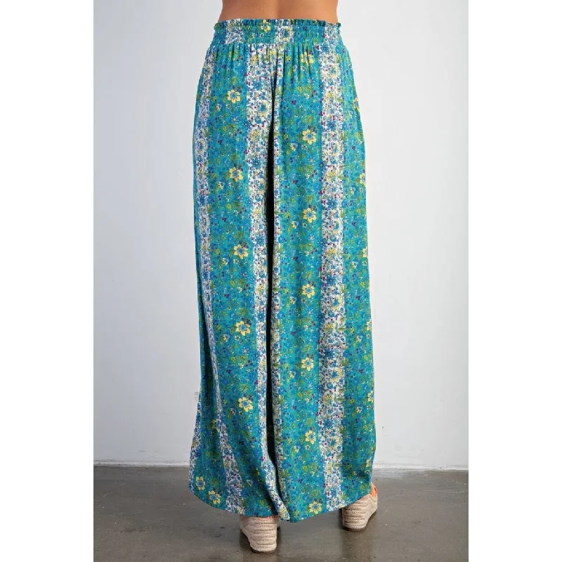 Floral Print Gauze Palazzo Pants