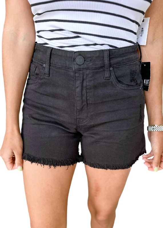 Jane High Rise Long Short In Black