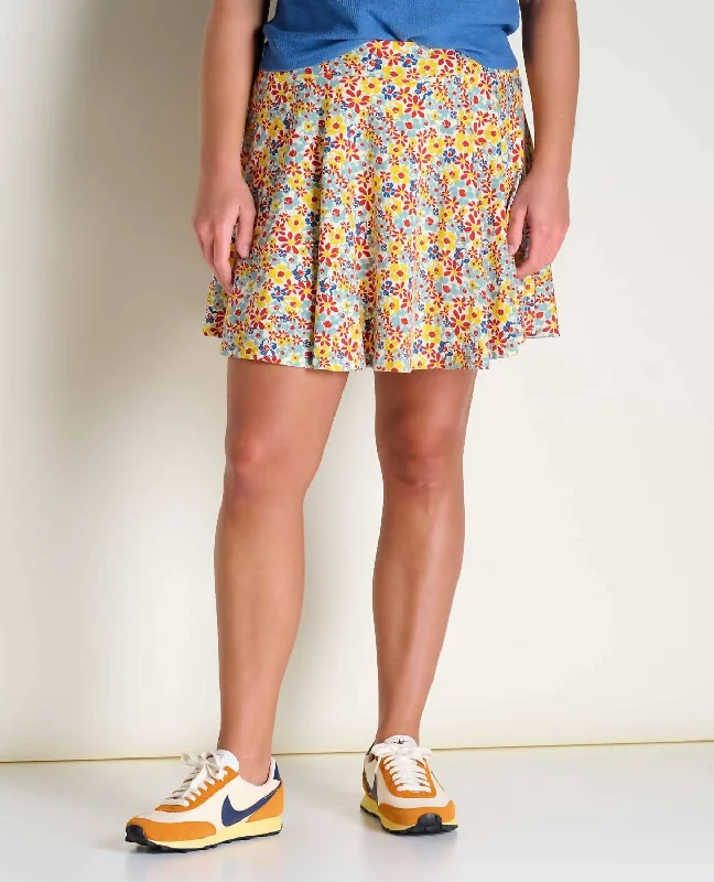 Birdie Skort In Barley Multi Floral Print