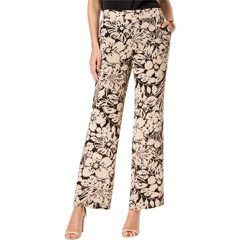 Nine West Womens Floral Casual Wide Leg Pants