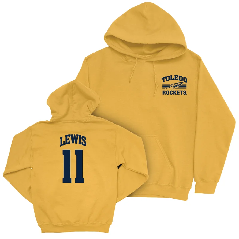 Toledo Men's Basketball Gold Victory Hoodie - Samuel Lewis | #11