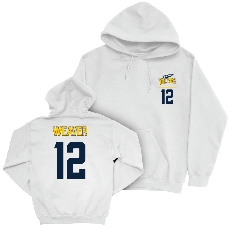 Toledo Women's Basketball White Logo Hoodie - Ella Weaver | #12