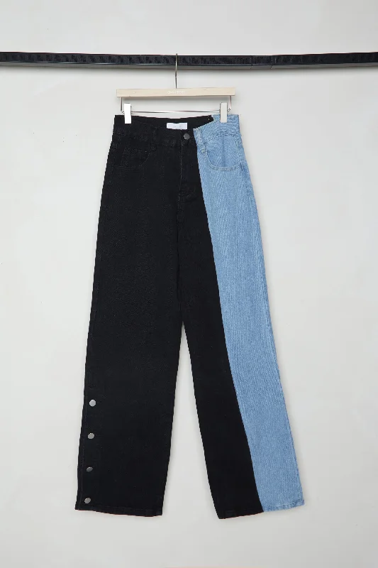 JEANS WITH PAINTED STRIPE