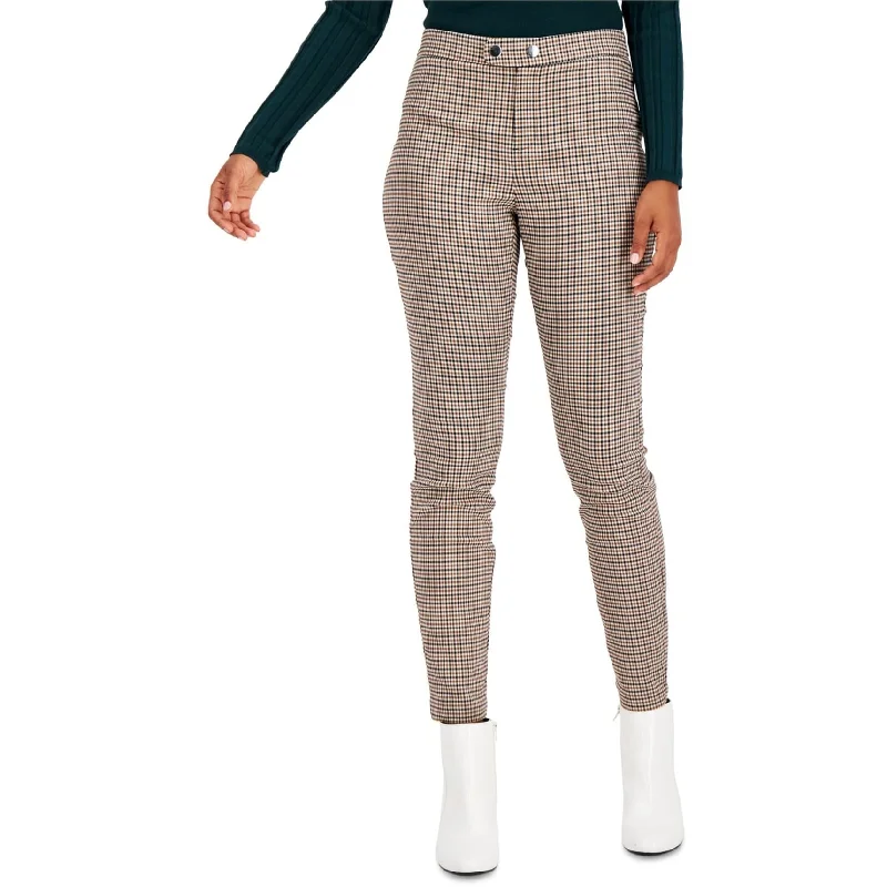 I-N-C Womens Plaid Casual Trouser Pants