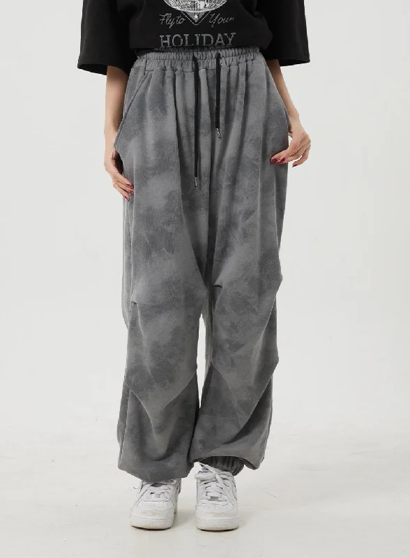 Mixed Color Baggy Track Pants BJ319