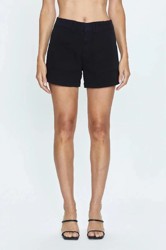 Marissa High Rise Utility Short In Noir