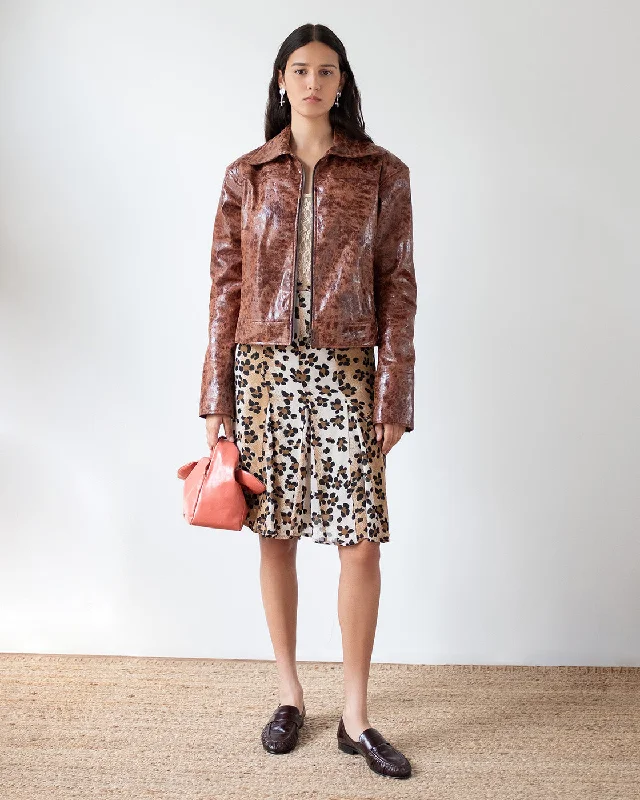 Rowan Jacket Faux Leather Brown